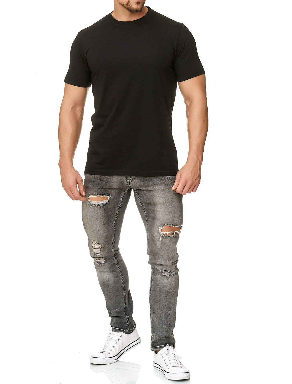 Herren T-Shirt Rundhals Baumwolle – Sunset