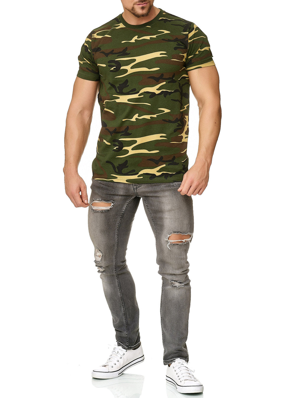 Herren Camouflage T-Shirt Sunset