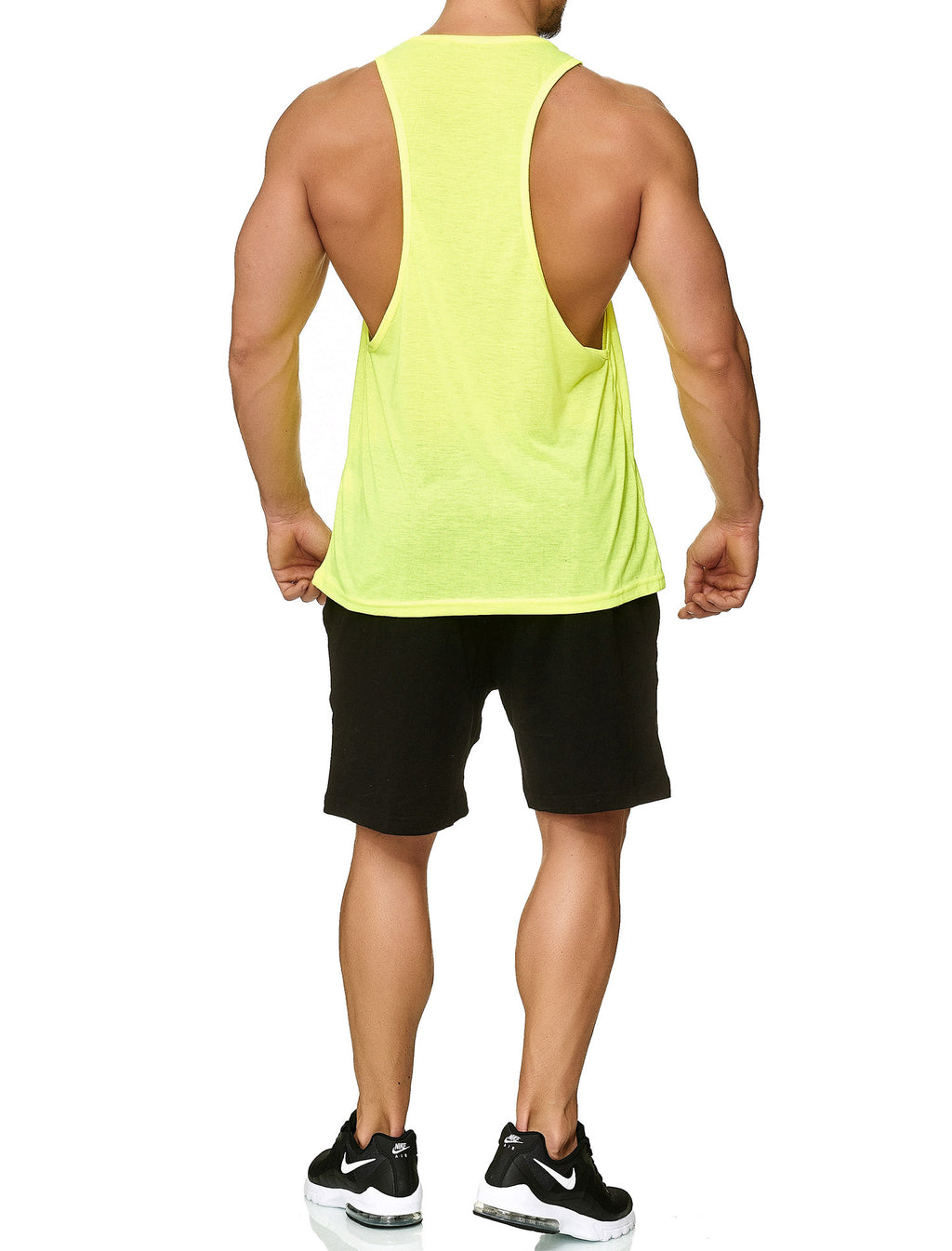 Muscle Shirt Herren Tank Top Neon Gelb
