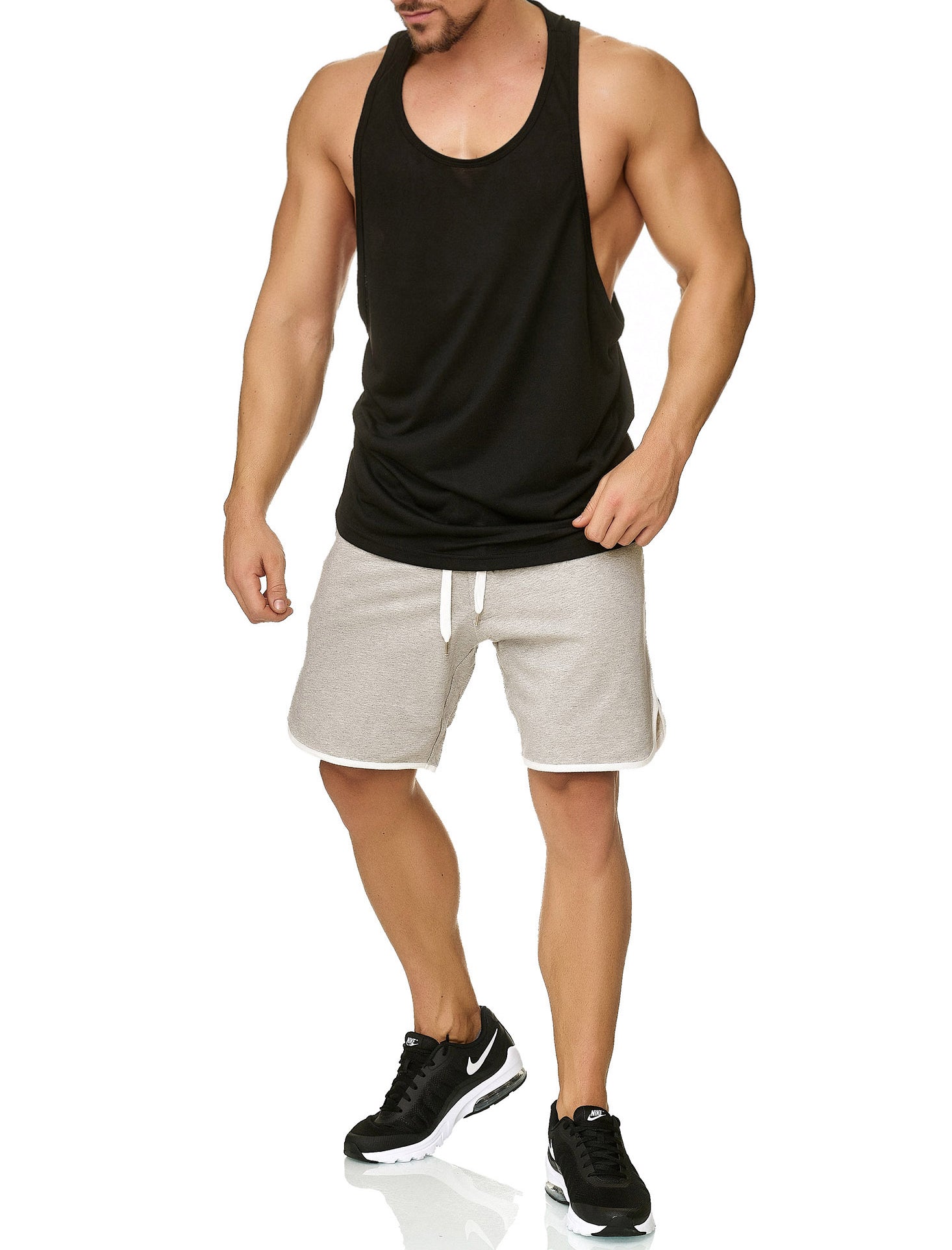 Muscle Shirt Herren Tank Top Schwarz