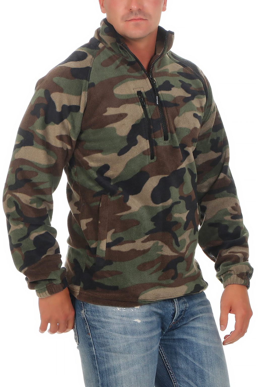 Halfzip Militär Outdoor Camouflage