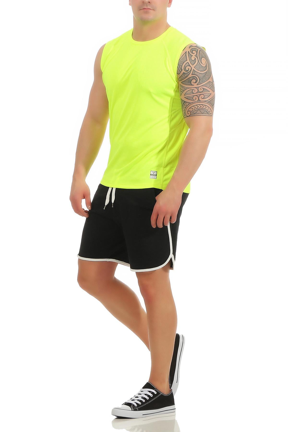 Shirt ohne Arme in Neongelb