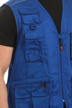duenne Arbeitsweste mit Reißverschluss in Blau