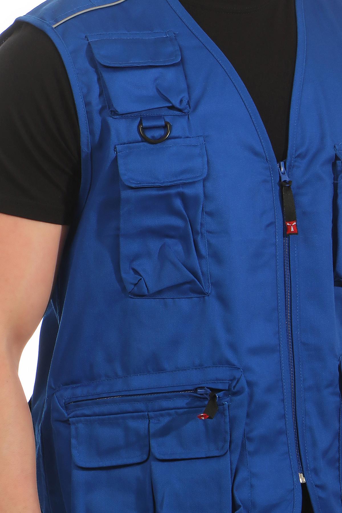 duenne Arbeitsweste mit Reißverschluss in Blau