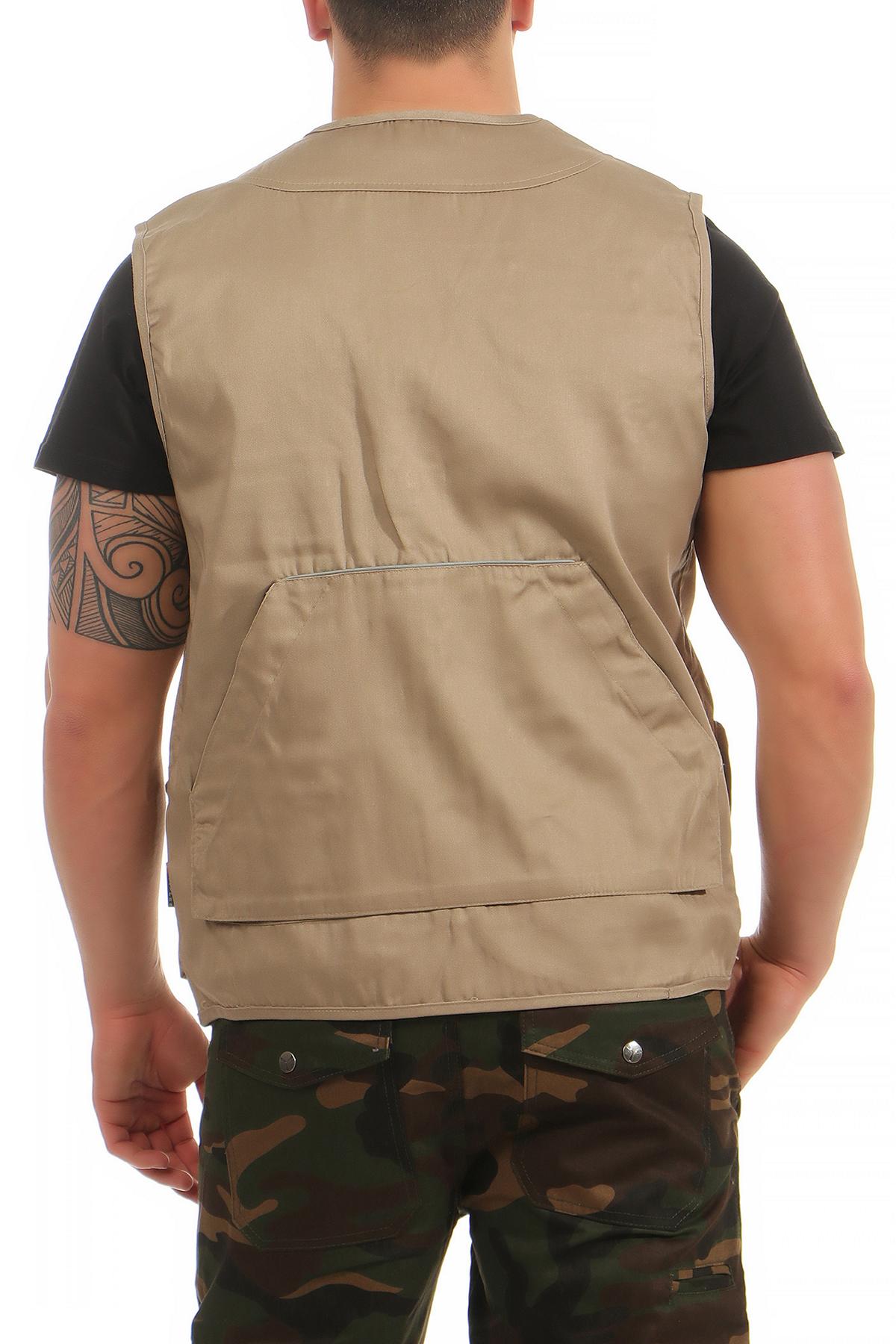 funktionale Weste in grossen Groessen in Beige