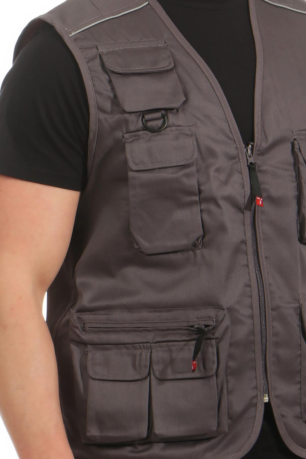 praktische Weste mit Taschen in Anthrazit