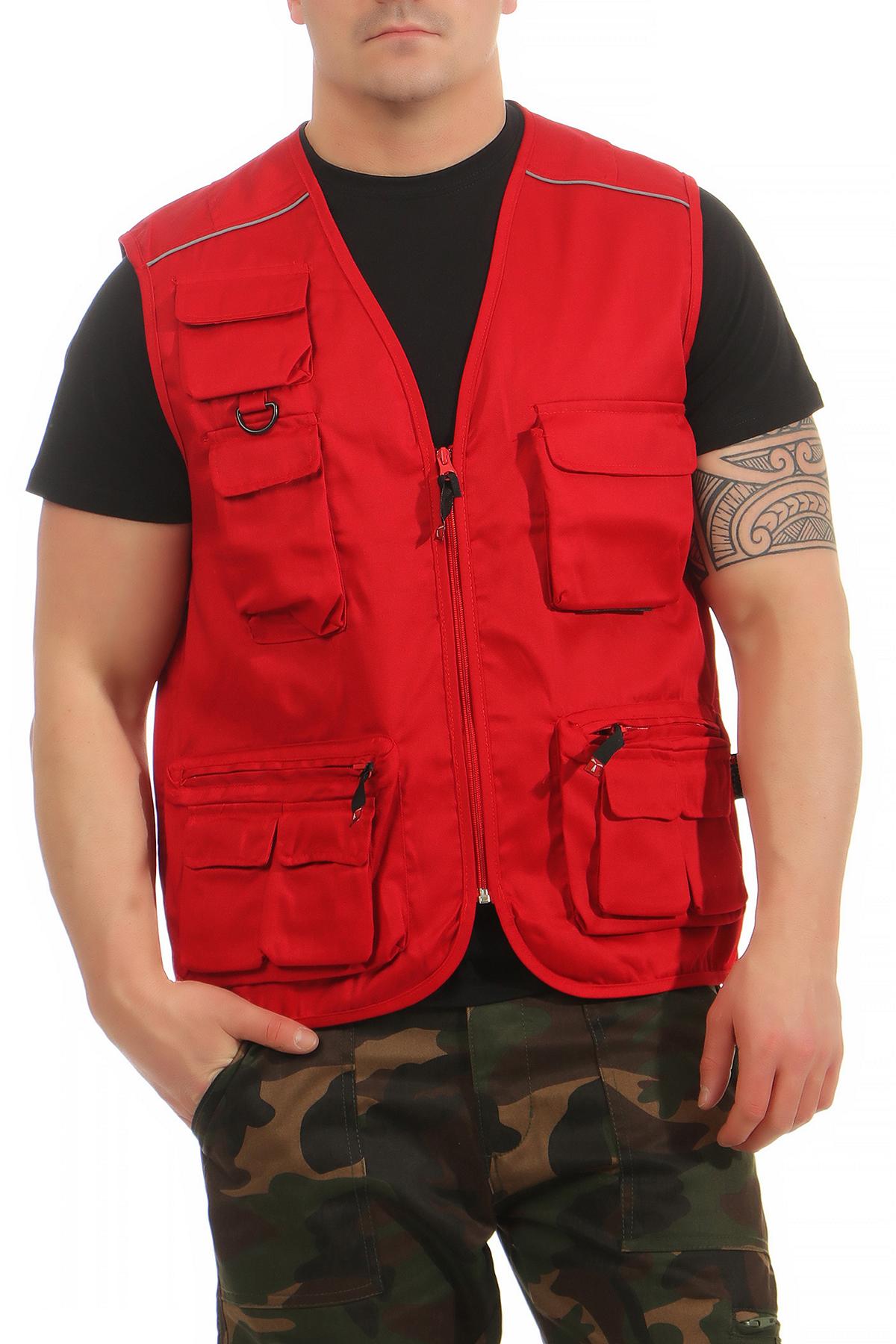 Herren Outdoor Weste in Rot