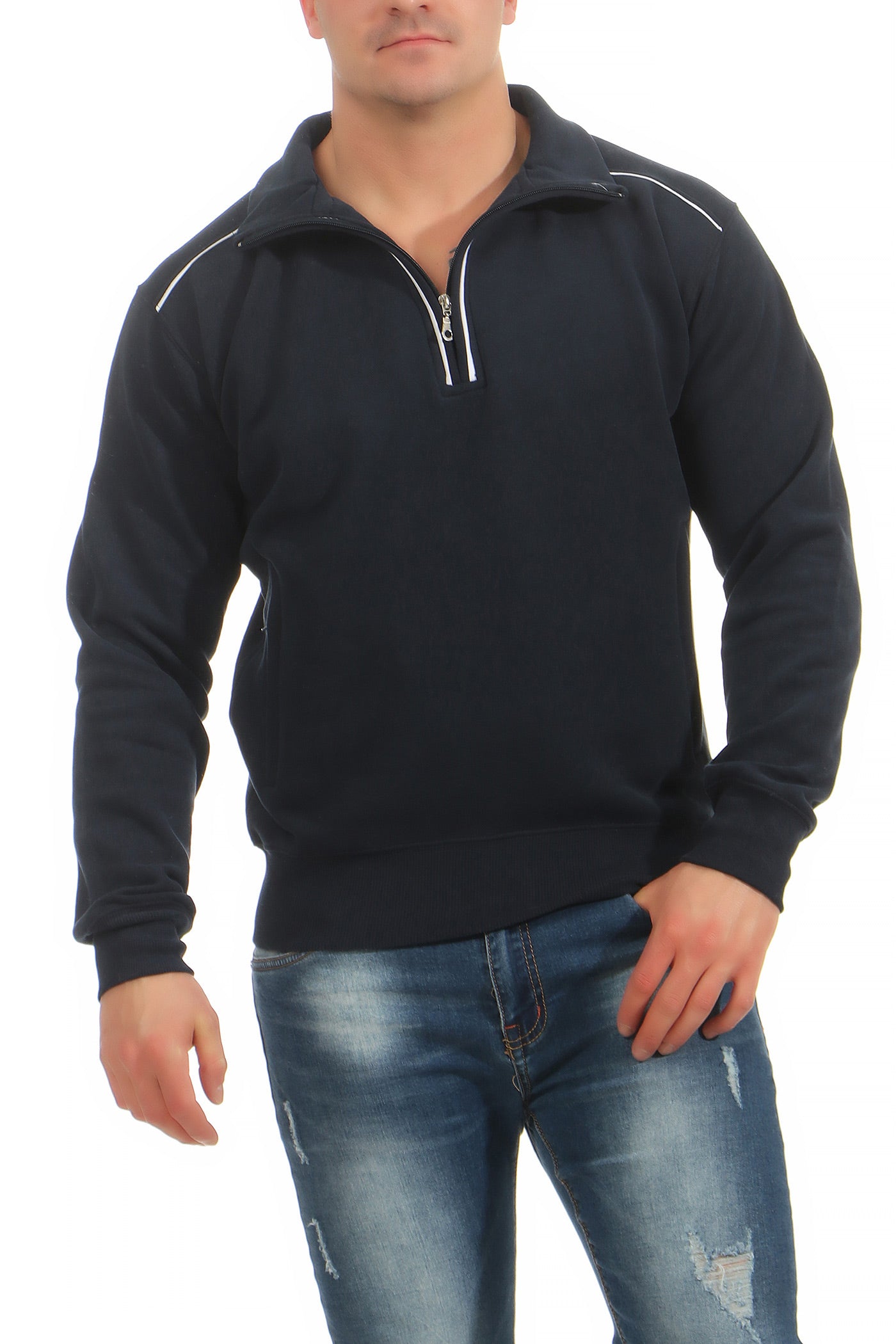 Herren Troyer Langarm Dunkelblau