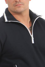 hochwertiger Pullover mit Reißverschluss Dunkelblau