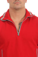 hochwertiger Pullover mit Reißverschluss Rot