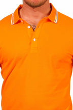Poloshirt für Herren mit eng anliegenden Ärmeln professionell in Orange