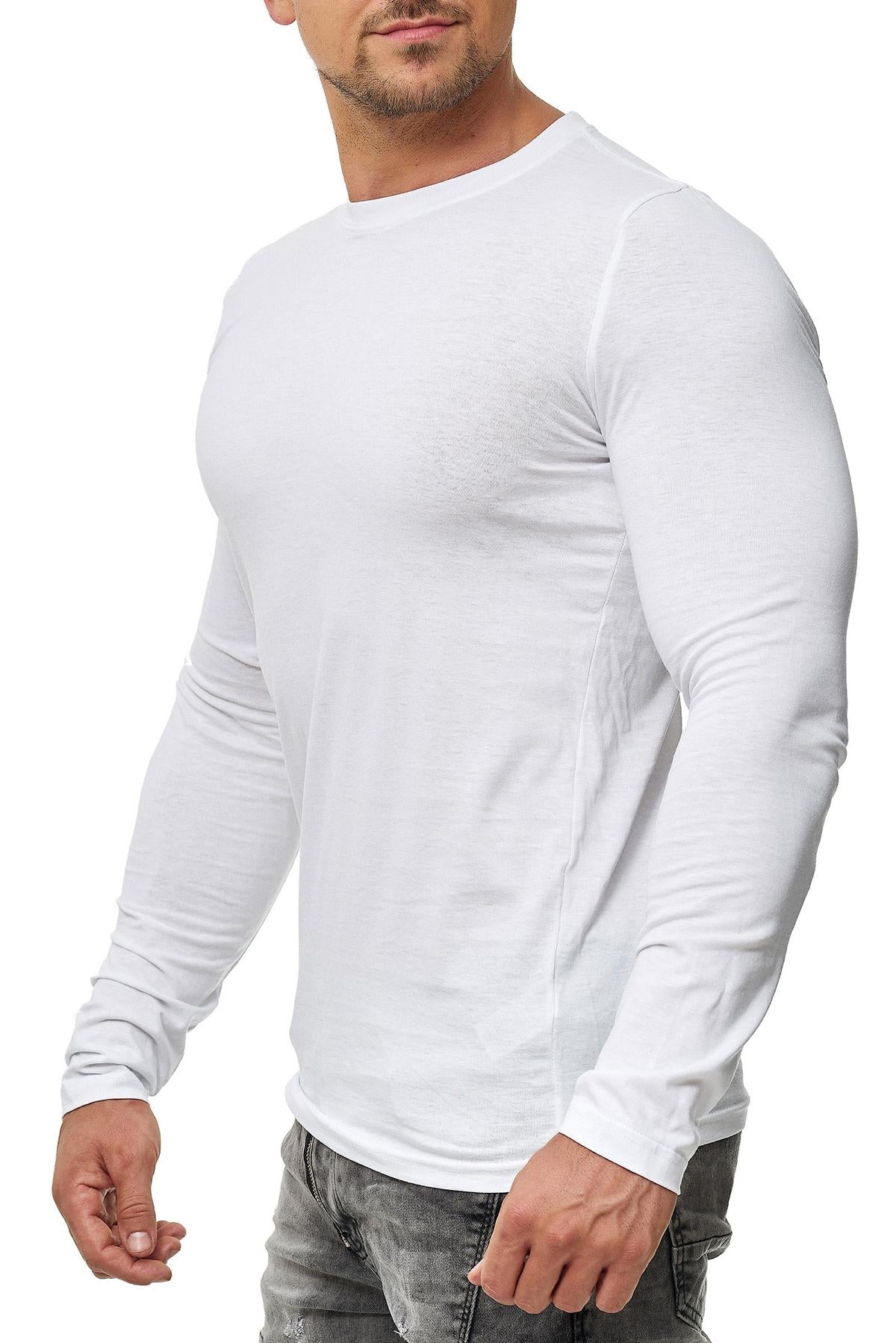 Herren Langarmshirt 3er Pack Baumwolle – Pineta