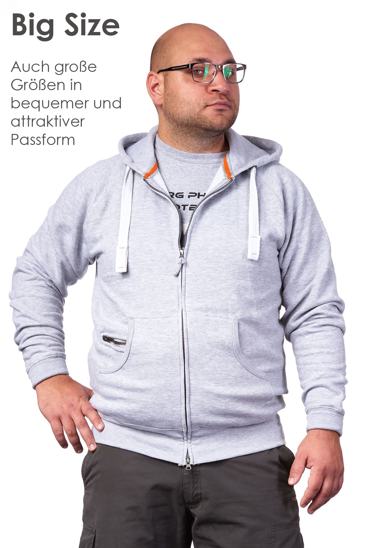 Herren Sweatjacke in großen Größen Dallas