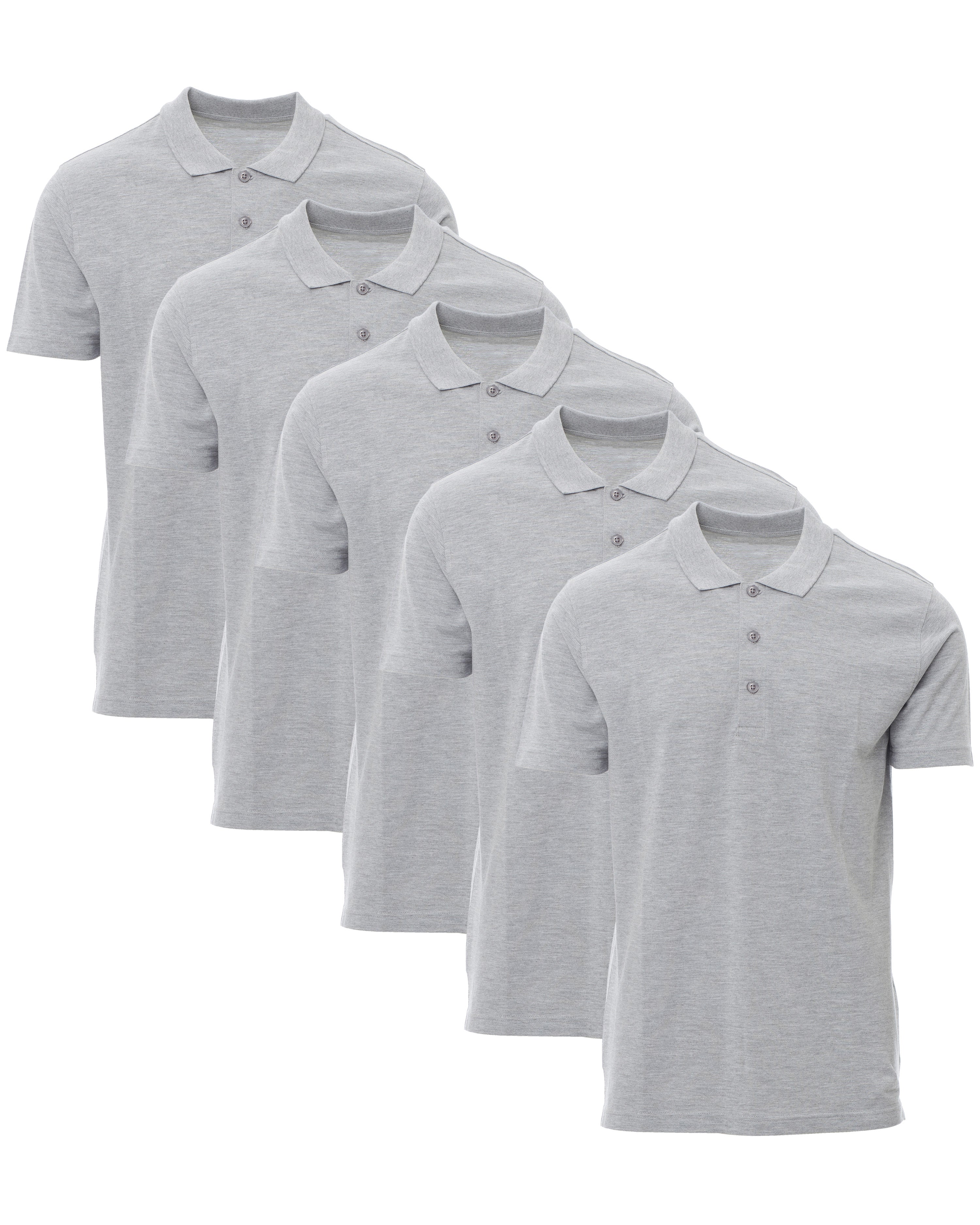 Herren 5er Pack Poloshirt einfarbig Rome