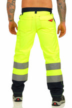 Arbeitshose in Warnschutzfarben