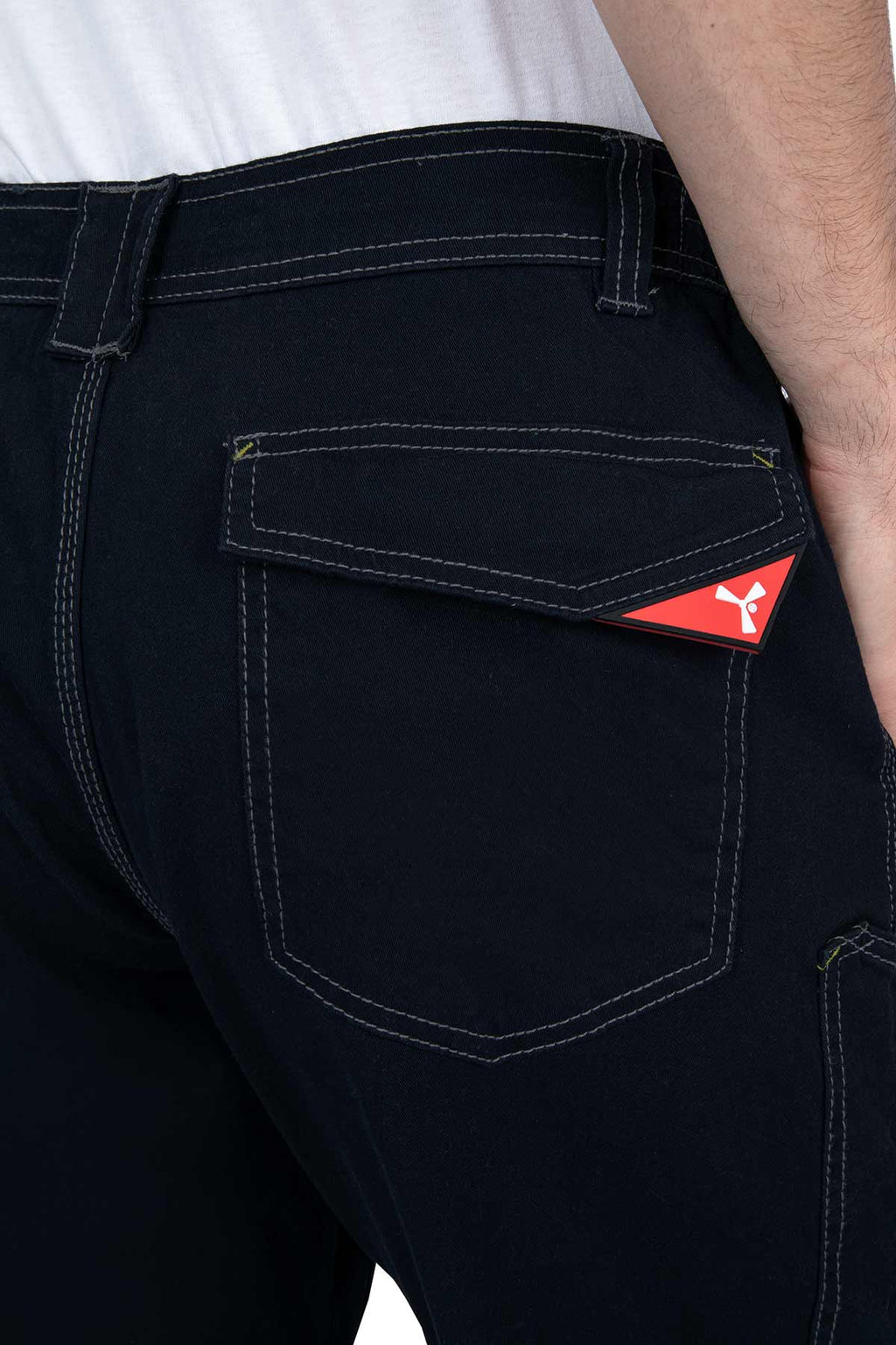 Herren Arbeitshose mit funktionalen Taschen in Schwarz