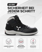 Herren Sicherheitsschuh Arbeitsschuh S3 Leder knöchelhoch Get Force
