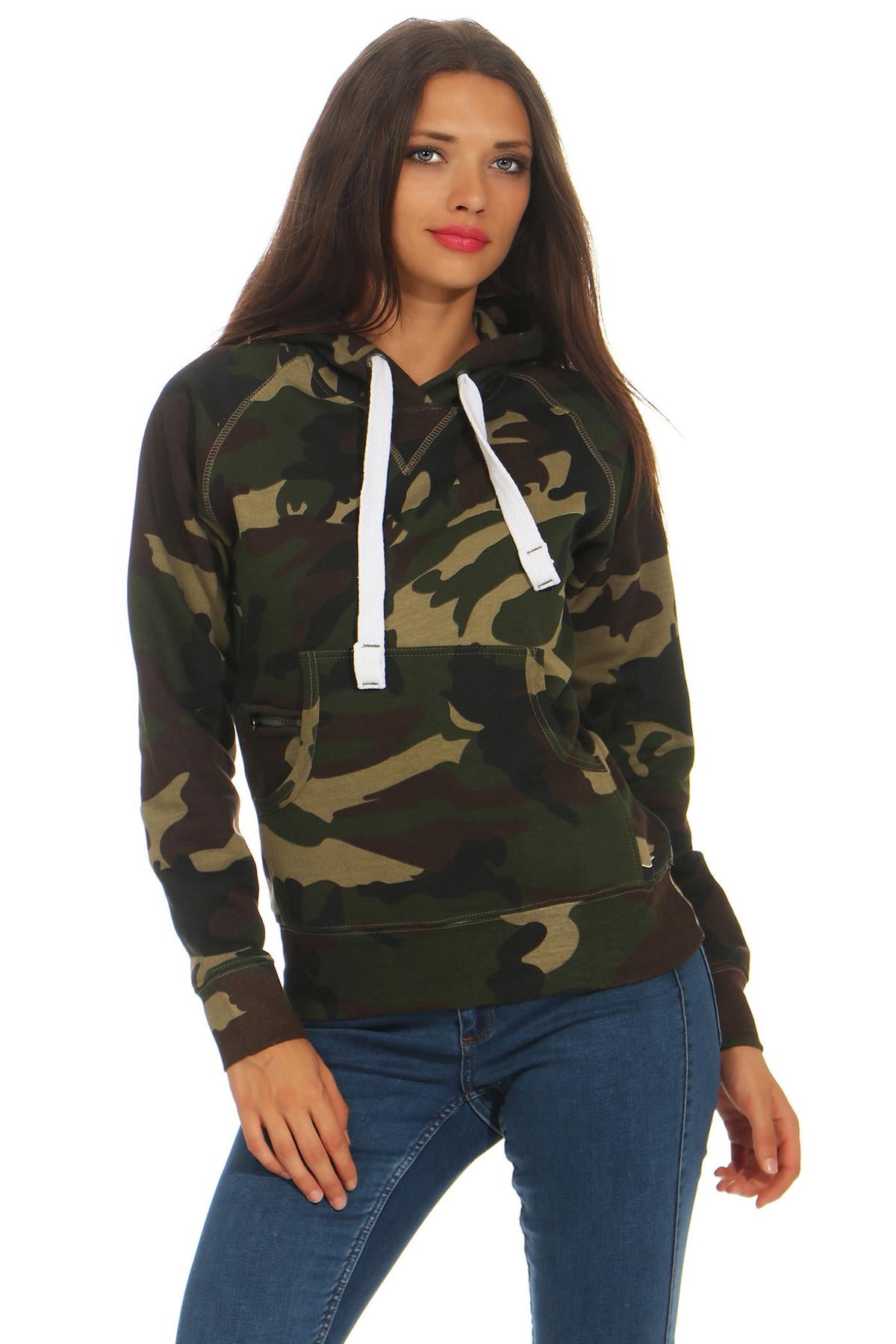 Damen Tarnoptik Pullover Camouflage