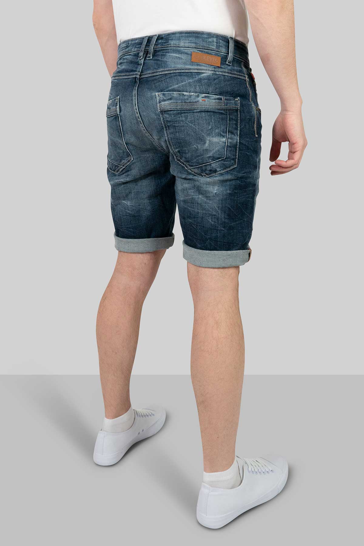 Herren kurze Jeans Hose Bermuda, Haka