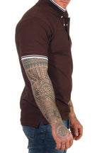 Basic Poloshirt kurarm Männer in Braun