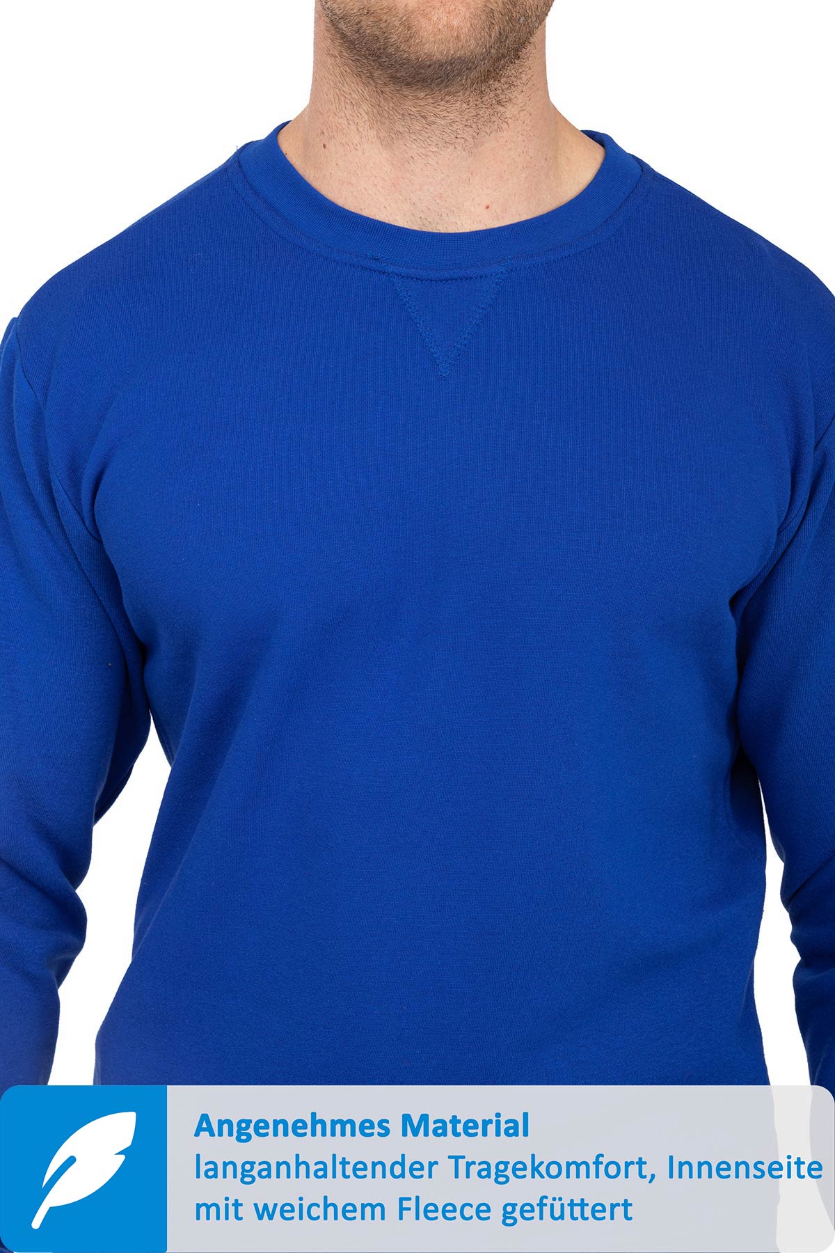 Herren Pullover mit aufgesetzter V-Naht