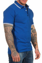 Basic Poloshirt kurarm Männer in Blau