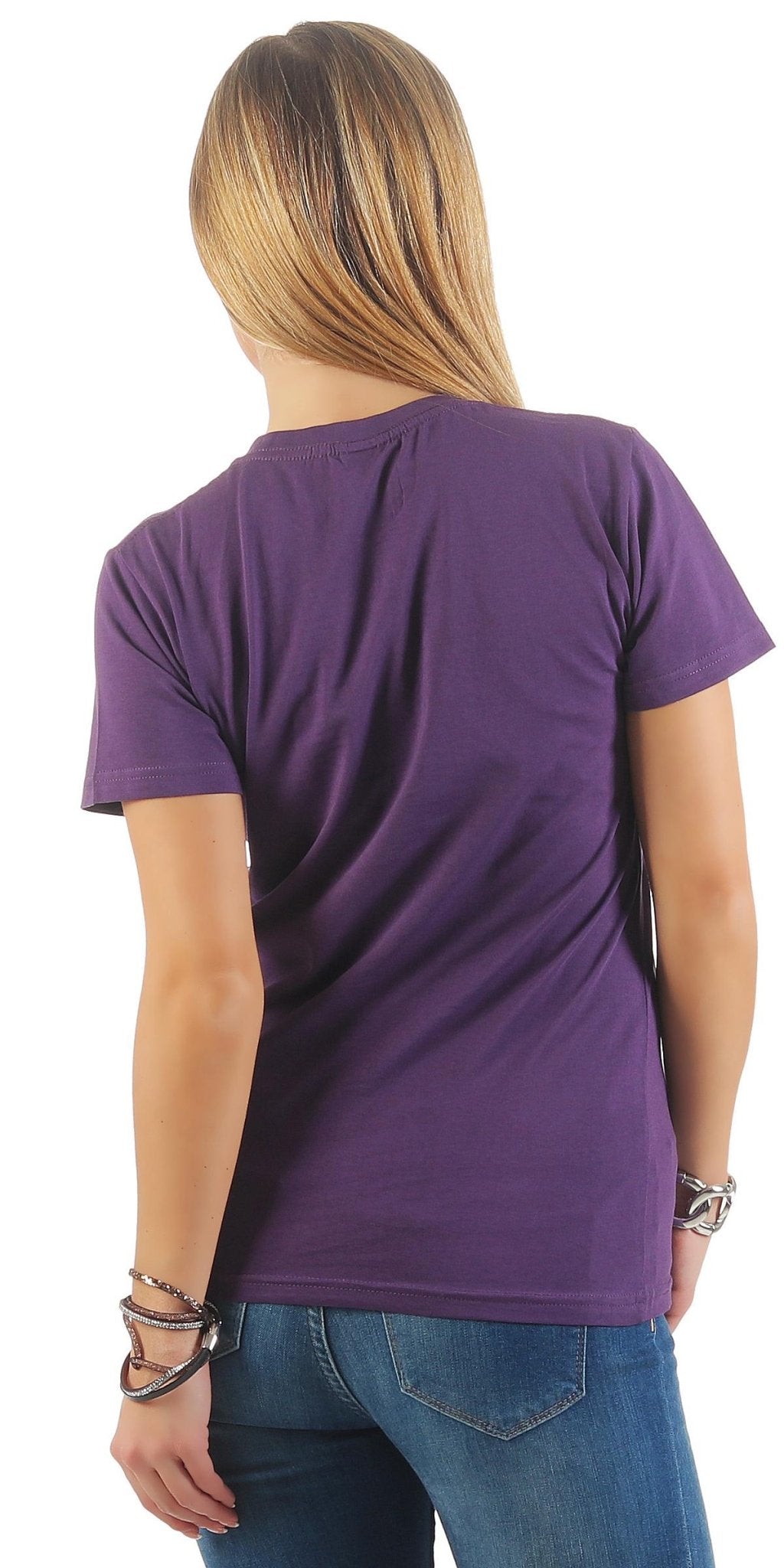 Damen Basic T-Shirt Sunset