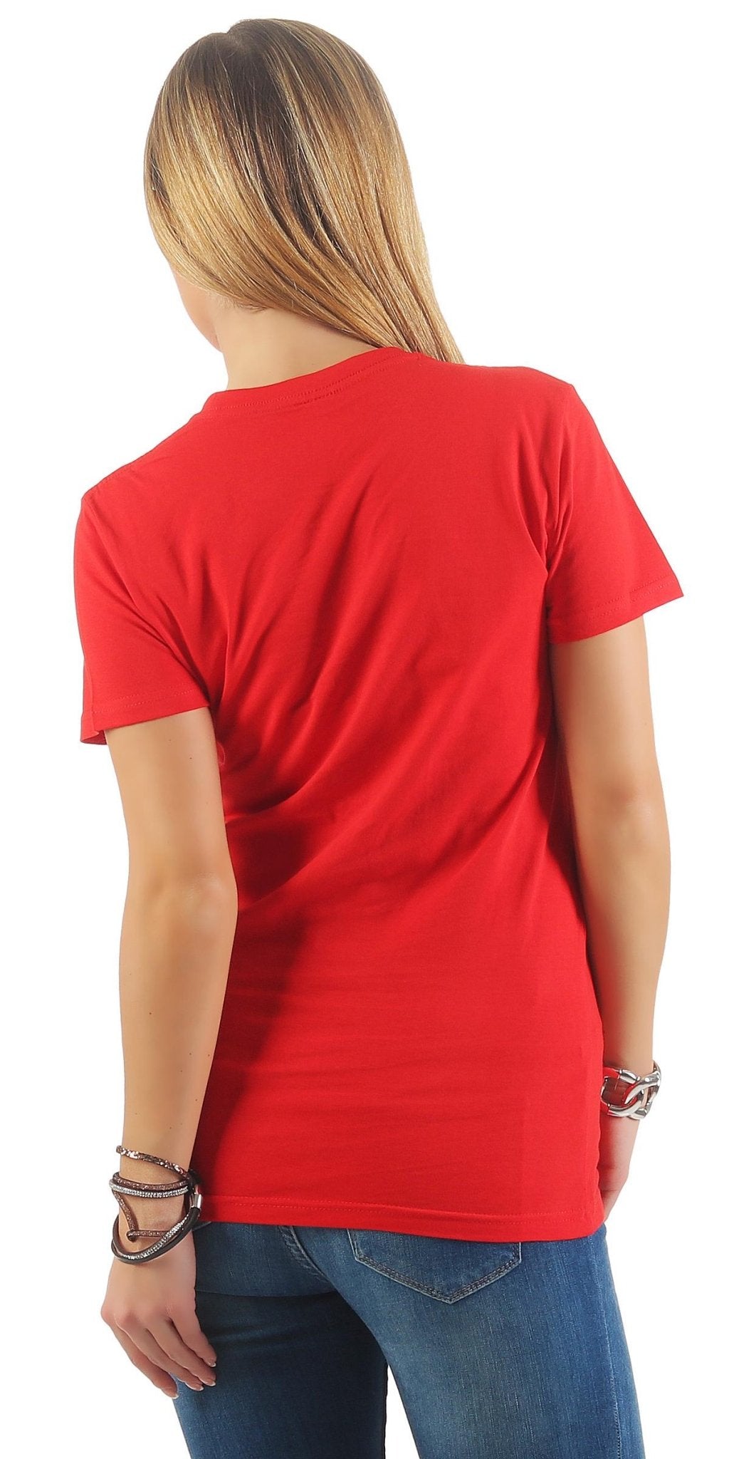 Damen Basic T-Shirt Sunset