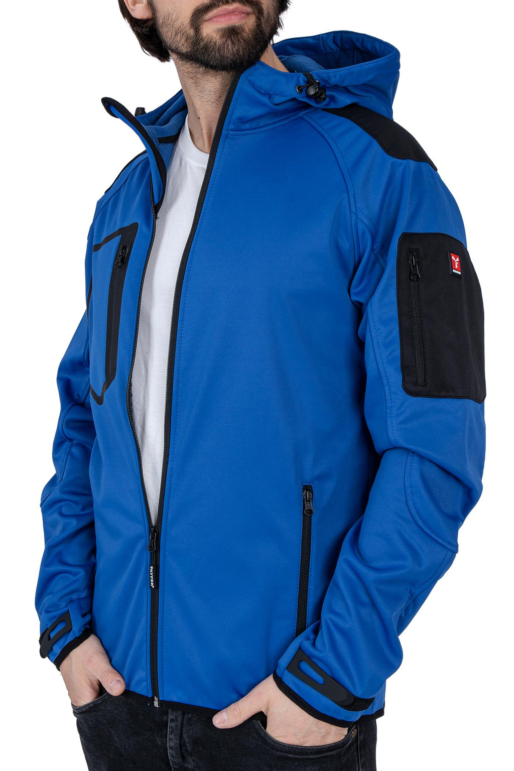 funktionale Jacke aus Softshell für Männer in Blau