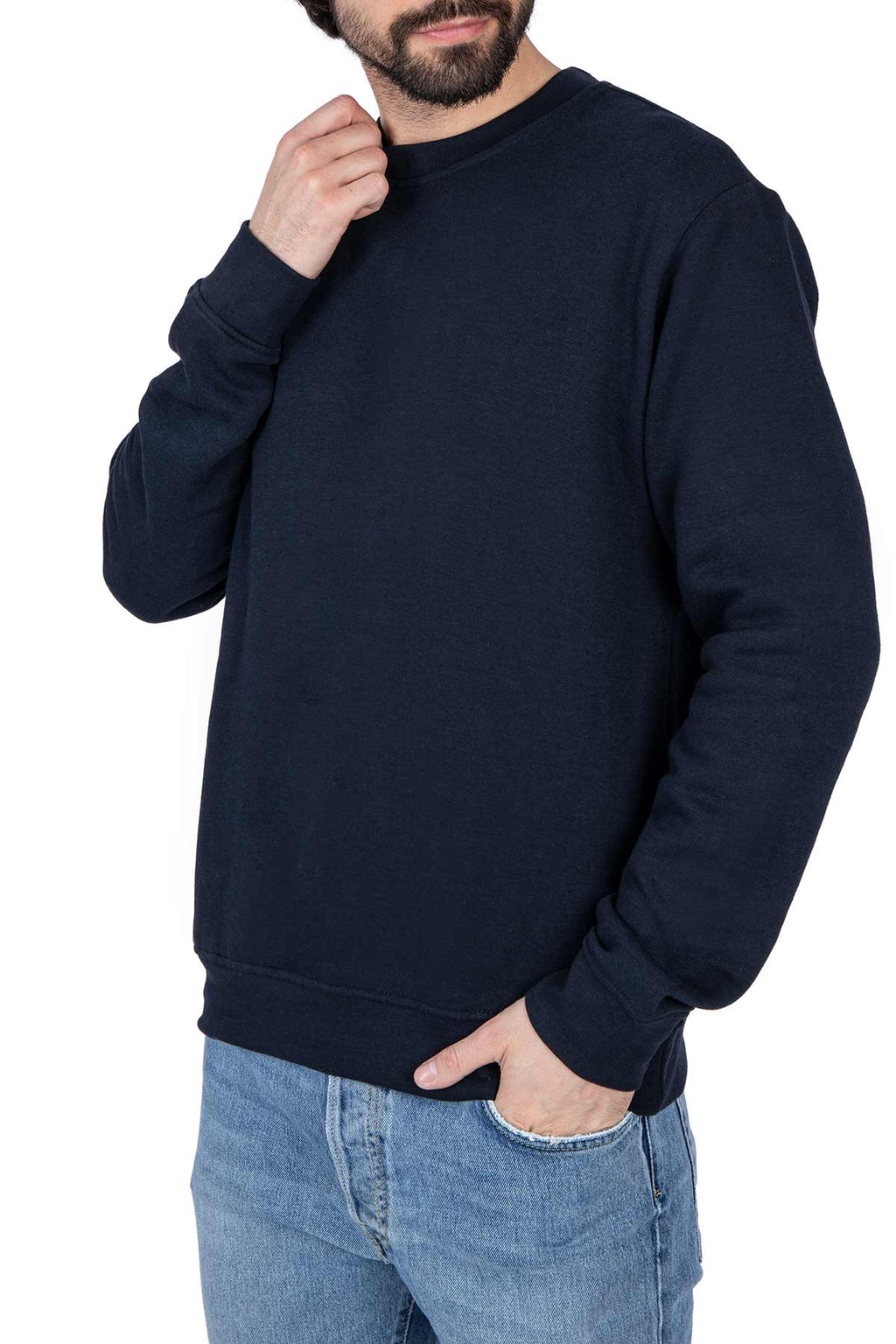 Herren Sweatshirt mit Rundhalsausschnitt