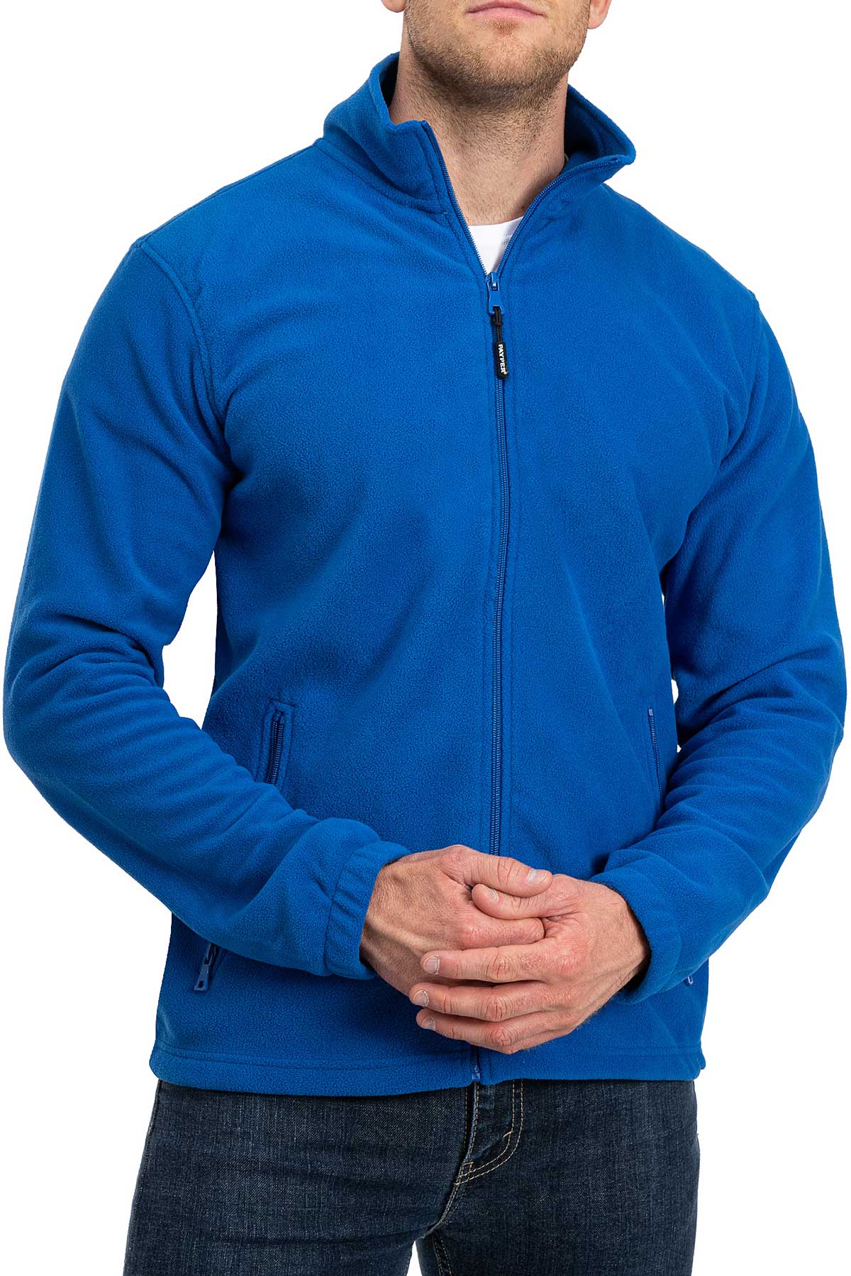 Herren Sherpa Fleecejacke Blau