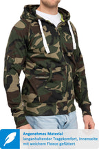 guenstige Sweatjacke fuer Maenner Tarnmuster