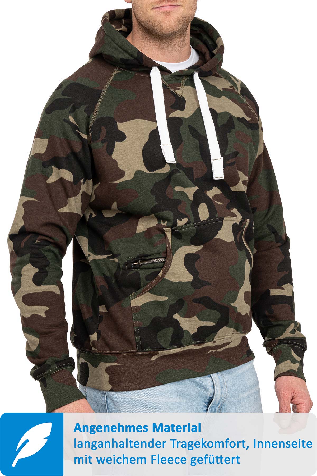 Hoodie Männer mit Bändel