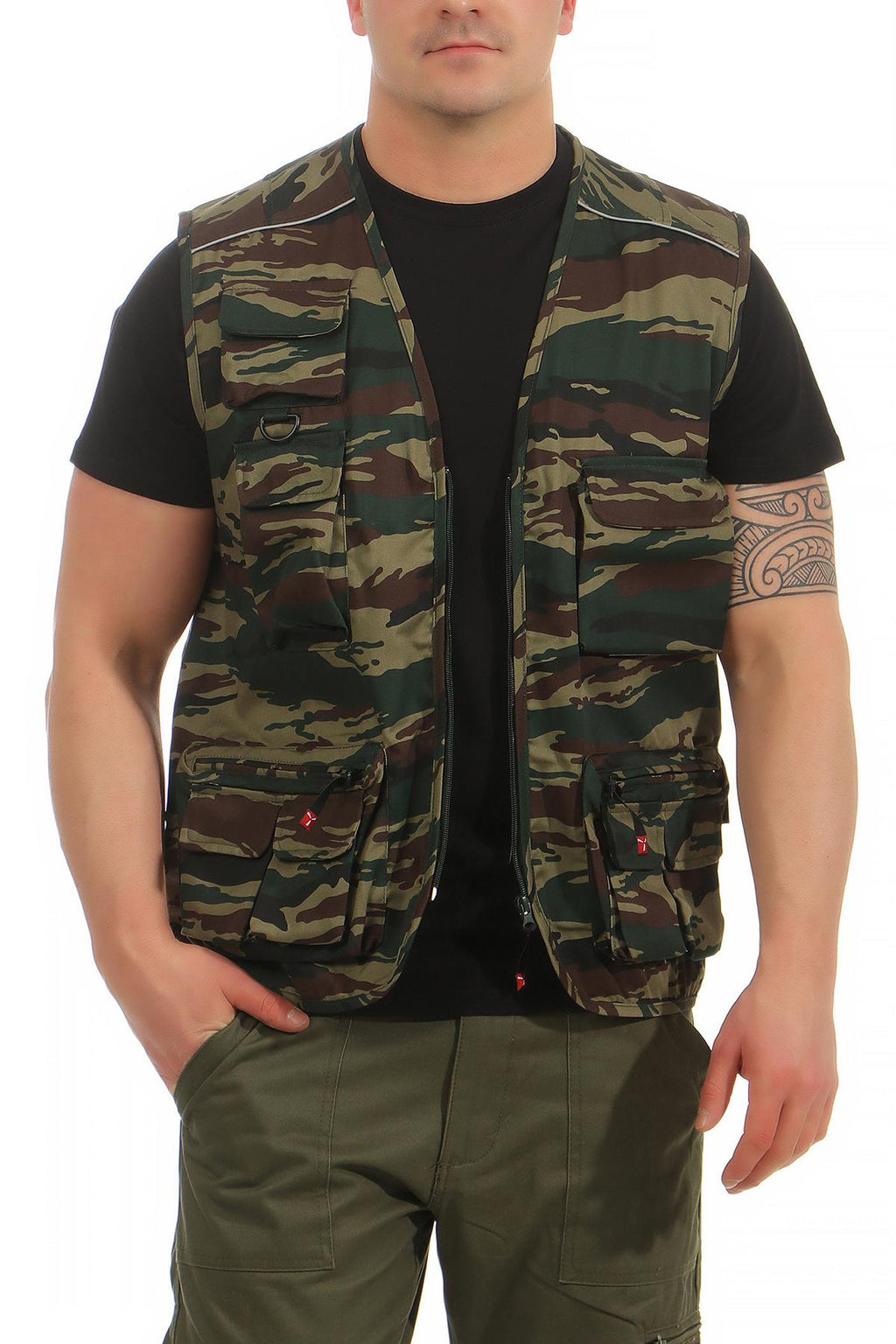 Basic Arbeitsweste fuer Maenner in Camouflage
