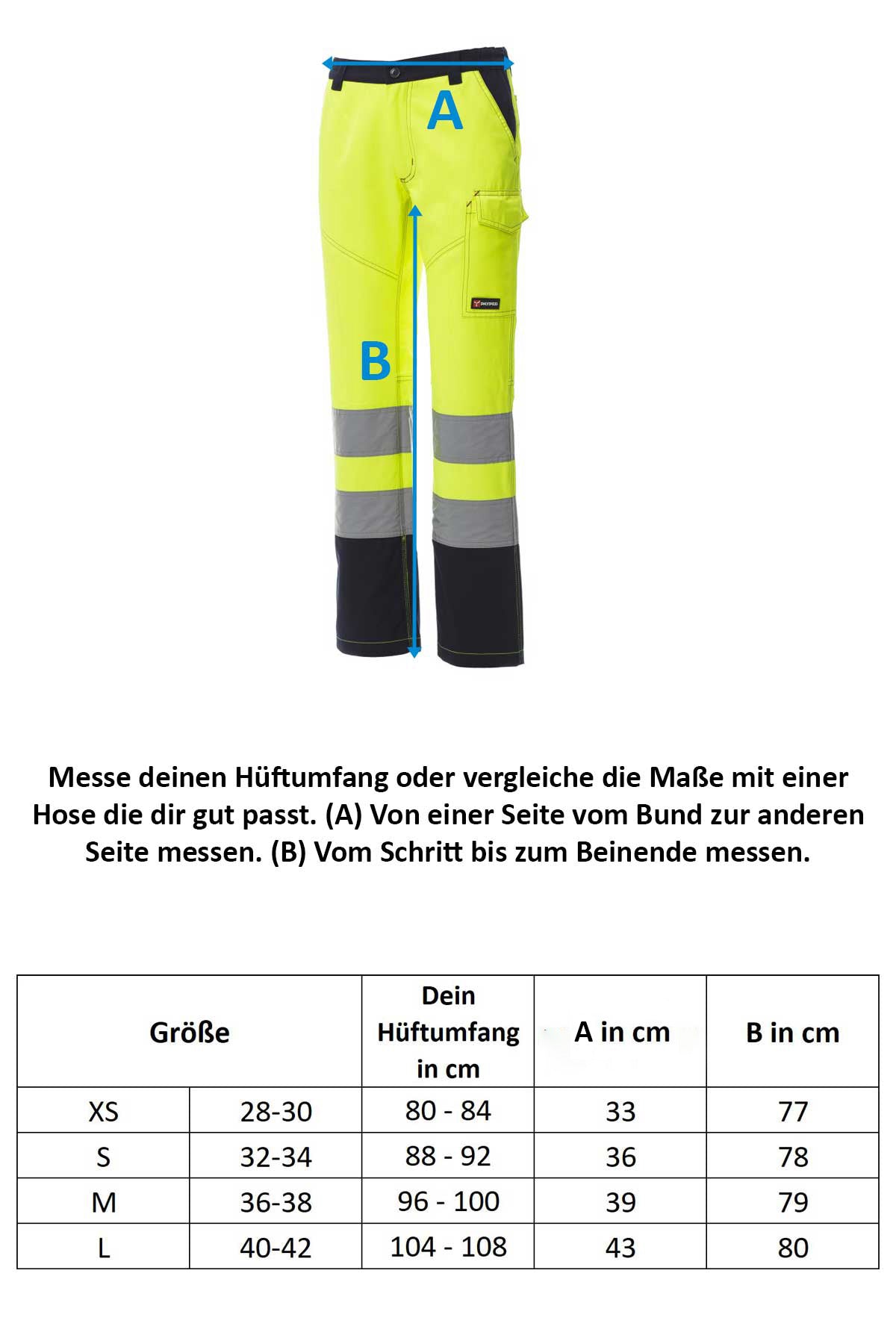 Damen Warnschutzhose Arbeitshose Orange / Gelb Charter