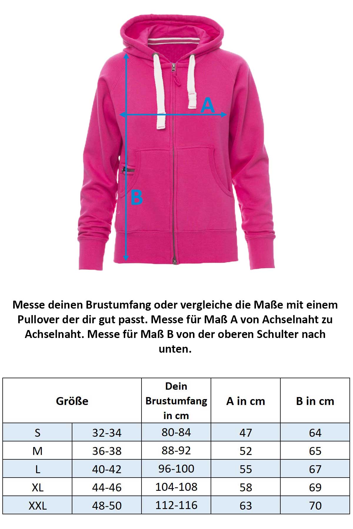 Damen Sweatjacke mit Kapuze Dallas