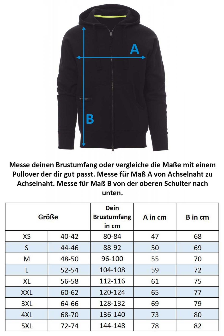 Herren Sweatjacke in großen Größen Dallas