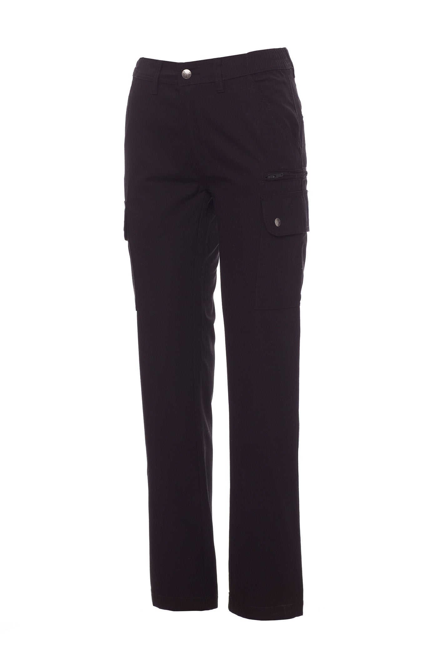 Damen Arbeitshose für die wärmeren Jahreszeiten mit praktischen Taschen in Schwarz