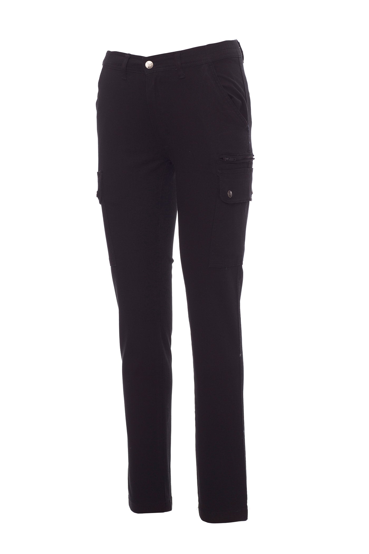 Damen Arbeitshose mit funktionalen Taschen in Schwarz