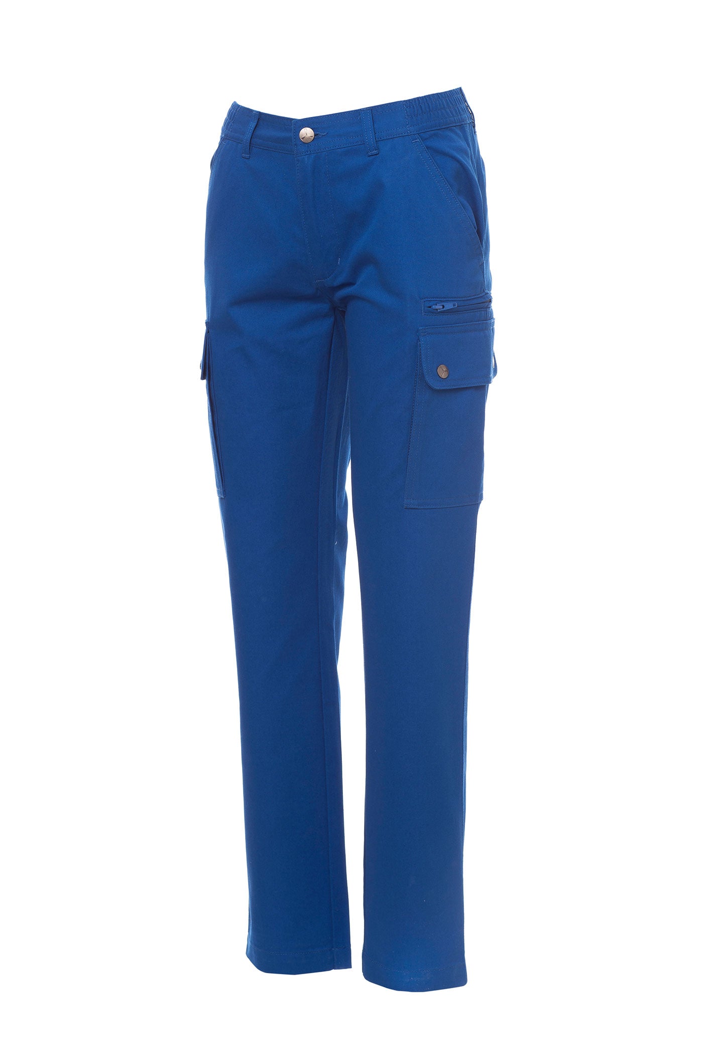 Damen Arbeitshose aus strapazierfähigem Material mit praktischen Taschen in Blau