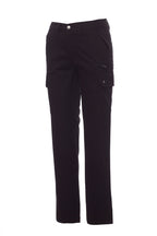 Damen Arbeitshose aus strapazierfähigem Material mit praktischen Taschen in Schwarz
