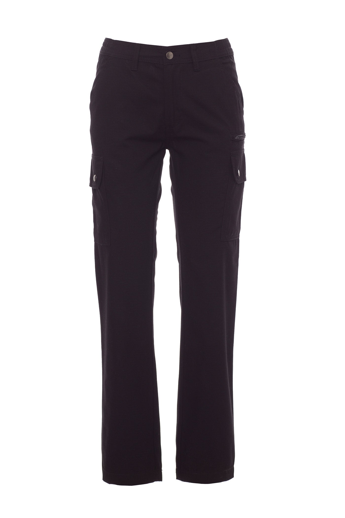 Damen Arbeitshose aus reiner Baumwolle mit Ripstop in Schwarz