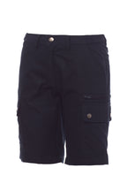 Damen Bermuda Shorts für die Arbeit mit funktionalen Taschen in Dunkelblau
