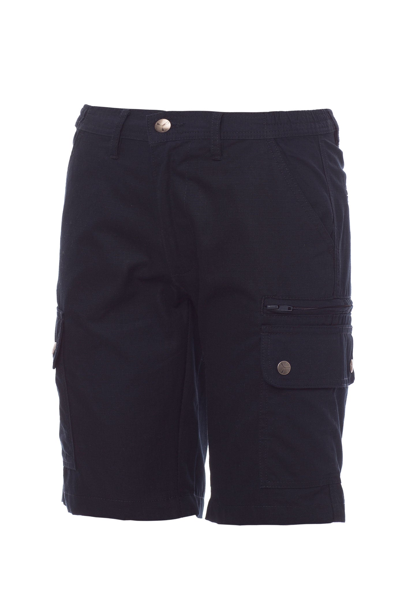 Damen Bermuda Shorts für die Arbeit mit funktionalen Taschen in Dunkelblau