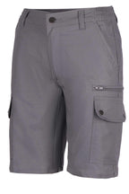 Damen Bermuda Shorts für die Arbeit mit funktionalen Taschen in Grau