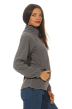 Fleecejacke für Damen warm Outdoor in Anthrazit