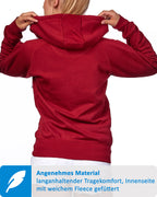 Sweatjacke für Damen mit Kapuze in Bordeaux
