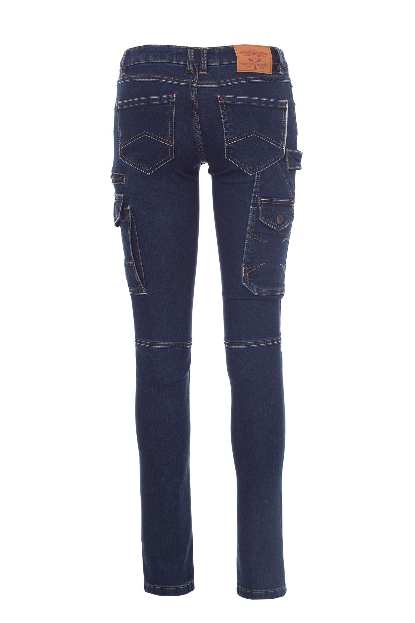 Damen Arbeitshose mit Gesäßtaschen Arbeitshose für das ganze Jahr in Dunkelblau