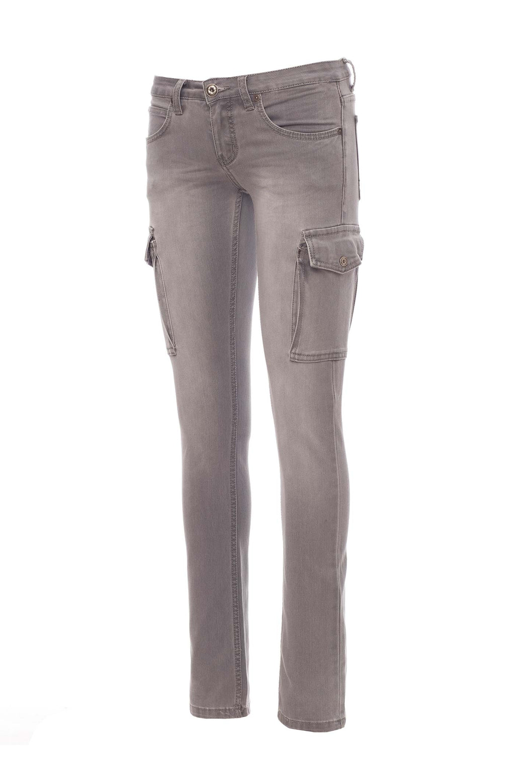 Damen Jeans Arbeitshose mit funktionalen Taschen für den Arbeitsalltag in Anthrazit