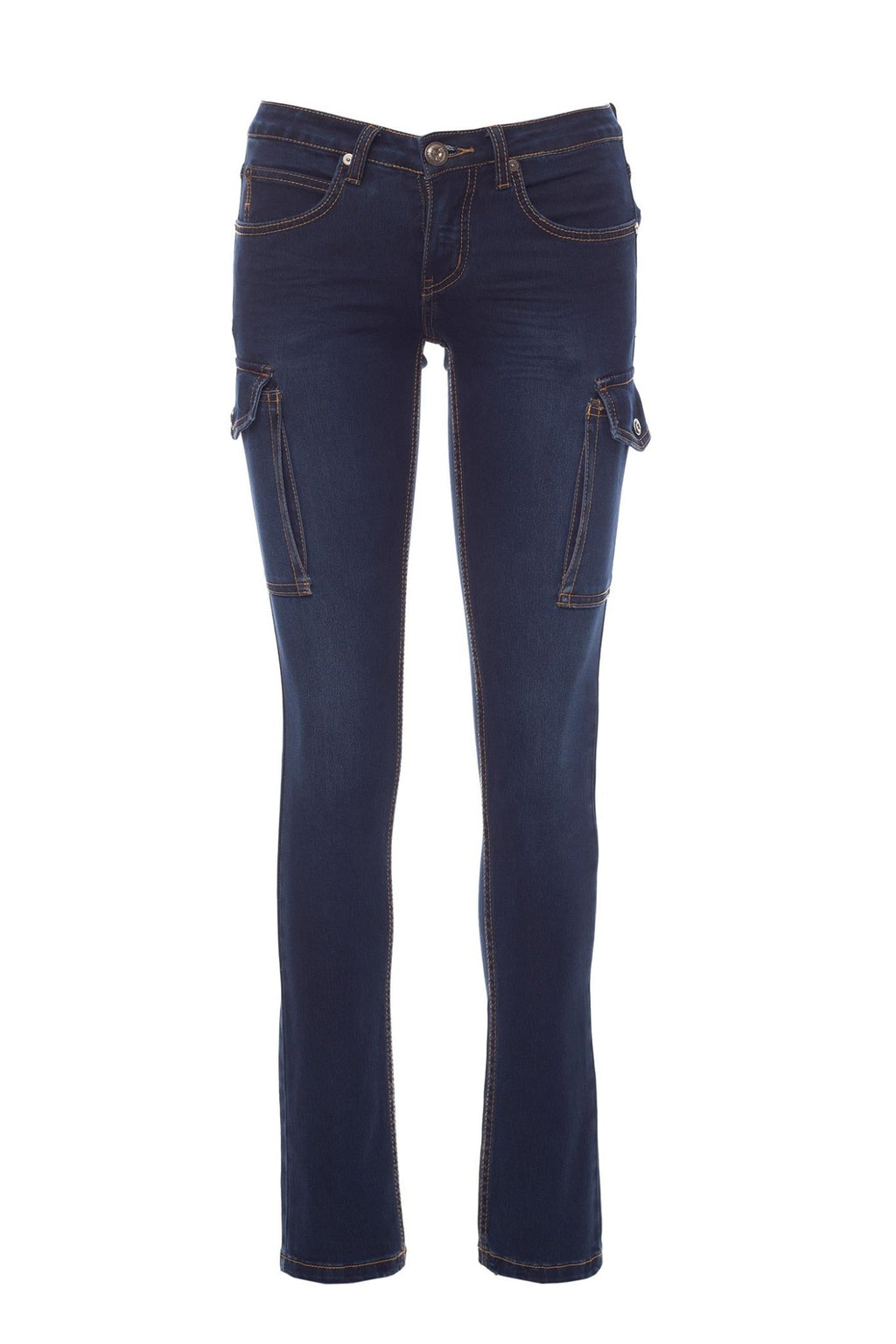 Damen Jeans aus Stretch-Gewebe mit hoher Bewegungsfreiheit in Dunkelblau